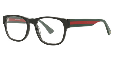 DICAPRIO Eyeglasses DC210 Black/Green/Red