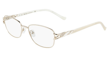 Marchon NYC Eyeglasses TRES JOLIE 195 LIGHT GOLD/712