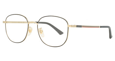 Gucci Eyeglasses GG0838OK BLACK-GOLD-TRANSPARENT/001