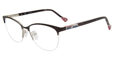 Yalea Eyeglasses VYA001 Black Silver 0523