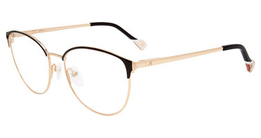 Yalea Eyeglasses VYA011 Gold Black 033M