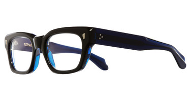 Cutler and Gross Eyeglasses CGOP139153 BLACK ON BLUE/001