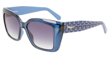 Ferragamo Eyeglasses SF1042S TRANSPARENT BLUE/432