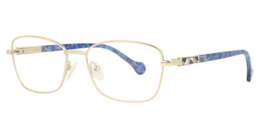 Joan Collins Eyeglasses 9875 Gold/Blue