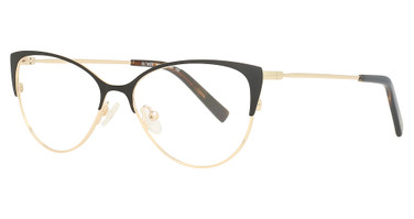 Flower Eyeglasses FLR6041 Satin Black/Shiny Classic Gold/770