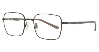 Alan J Eyeglasses AJ-166 Black / Ebony Russet/2