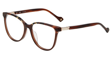 Yalea Eyeglasses VYA050V Transparent Tobacco 0851