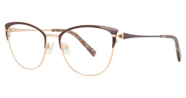 Oscar De La Renta Eyeglasses OSL746 Shiny Dark Red/Shiny Rose Gold/615