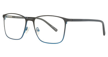 Adin Thomas Eyeglasses AT-536 Black / Cobalt/1