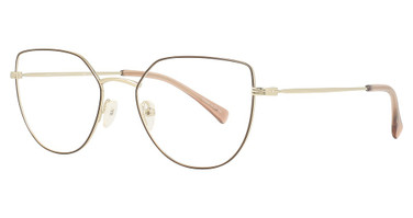 Adin Thomas Eyeglasses AT-542 Chocolate / Gold/1