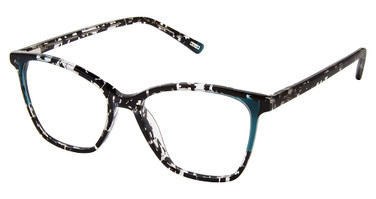 Kliik:denmark Eyeglasses K-727 BLACK SPECK TEAL/S400