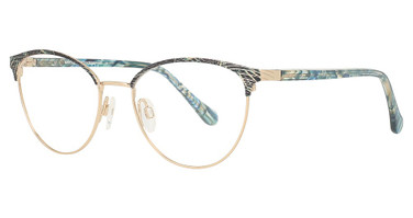 Easyclip Eyeglasses EC610 Green & Gold/60