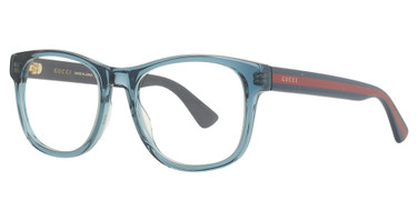 Gucci Eyeglasses GG0004ON BLUE-BLUE-TRANSPARENT/012