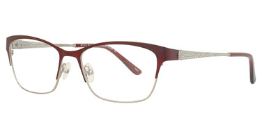 Adrienne Vittadini Eyeglasses 1312 Burgundy/Gun