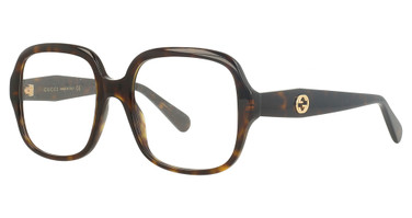 Gucci Eyeglasses GG0799O HAVANA-HAVANA-TRANSPARENT/002