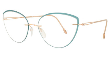 Silhouette Eyeglasses 5566 Cat Eye rose gold/ teal/3530