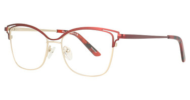 Valerie Spencer Eyeglasses 9373 Burgundy/Gold