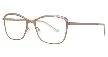 Easyclip Eyeglasses EC615 Light Brown & Light Blue/10
