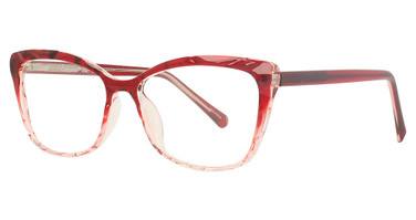 Enhance Eyeglasses 4347 Burgundy Crystal Fade