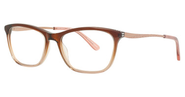 Cote d Azur Eyeglasses CDA-348 Cocoa / Peach/1