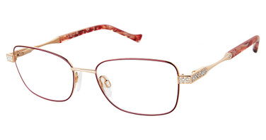 Tura Eyeglasses TE281 burgundy/gold/BUR