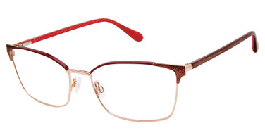 Lulu Guinness Eyeglasses L235 red/rose gold/RED