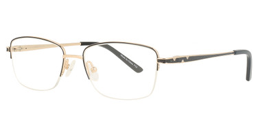 Continental Optical Imports Eyeglasses Precision 501 Black/Gold