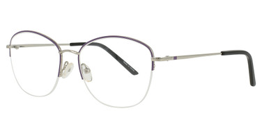 Cote d Azur Eyeglasses CDA-350 Purple / Chrome/3