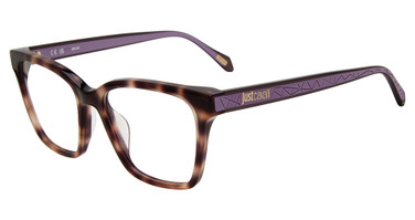 Just Cavalli Eyeglasses VJC010 SHINY BROWN/BEIGE HAVANA 07UX