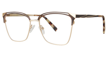 Genevieve Paris Design Eyeglasses Francesca matte mocha/gold