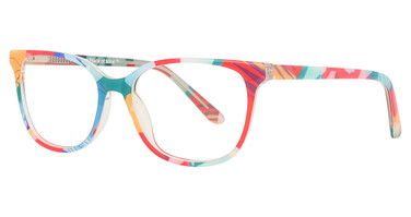 PEACE LOVE Eyeglasses JOYFUL TEAL / ORANGE