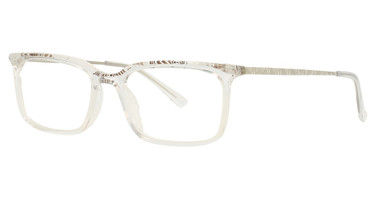 Easyclip Eyeglasses EC635 Crystal / Brown Pattern & Steel/70