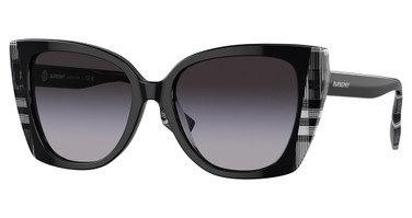 Burberry Eyeglasses BE4393 MERYL BLACK/CHECK WHITE BLACK/40518G