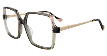 Yalea Eyeglasses VYA086 Transparent Grey/Peach 04AL