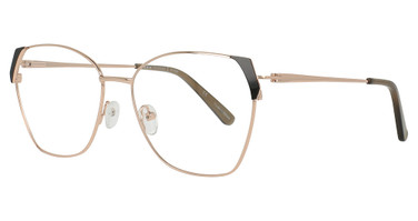 Adin Thomas Eyeglasses AT-588 Rose Gold / Black/1