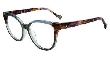 Yalea Eyeglasses VYA097V Shiny Dark Green 0Z48