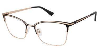 Nicole Miller Eyeglasses MADAGASCAR BLACK/GOLD/C01
