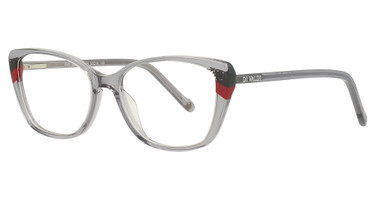 Divaldi Eyeglasses DVO8206 GREY TRANSPARENT WITH RED&BLACK LINES/20