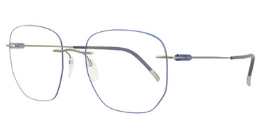 Silhouette Eyeglasses Purist Color Groove 5561 Modified Oval curacao/6765