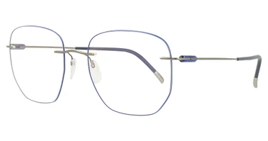 Silhouette Eyeglasses Purist Color Groove 5561 Modified Oval curacao/6765