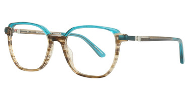 Easyclip Eyeglasses EC663 Transparent Marble Brown & Transparent Turquoise/60