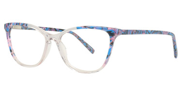 Easyclip Eyeglasses EC685 Pink Tinted Crystal & Blue Marble Mix/50