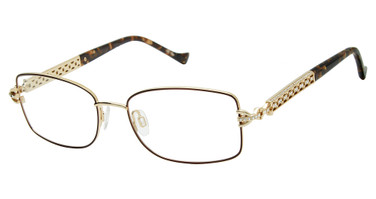 Tura Eyeglasses TE286 brown/gold/BRN