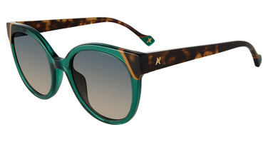 Yalea Eyeglasses SYA123V Shiny Transp. Green 0998