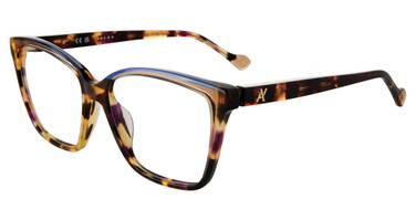 Yalea Eyeglasses VYA109 Shiny Violet/Havana 0AEN