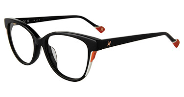 Yalea Eyeglasses VYA111L Shiny Black 0700