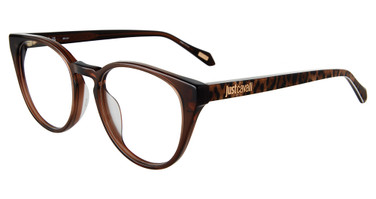 Just Cavalli Eyeglasses VJC046 Shiny Transp. Brown 0AAK