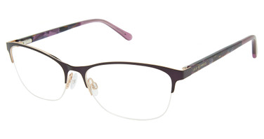 Lulu Guinness Eyeglasses L247 eggplant/rose gold/EGG