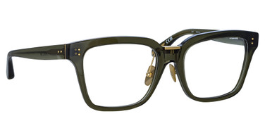 Linda Farrow Eyeglasses LFL1322 DESIREE TRANSLUCENT GREEN/LIGHT GOLD/007