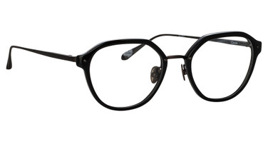 Linda Farrow Eyeglasses LFL1273 CACAO BLACK/MATT NICKEL/006